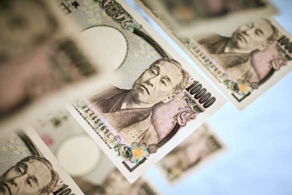 10,000 yen banknotes. The country has a special attachment to cash.