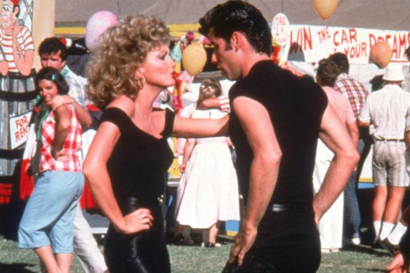Olivia Newton-John's Grease outfit, pictured here without the jacket, sold for more than half a million Australian dollars at a US auction.