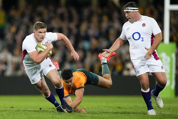 England’s Owen Farrell playing against the Wallabies in 2022.