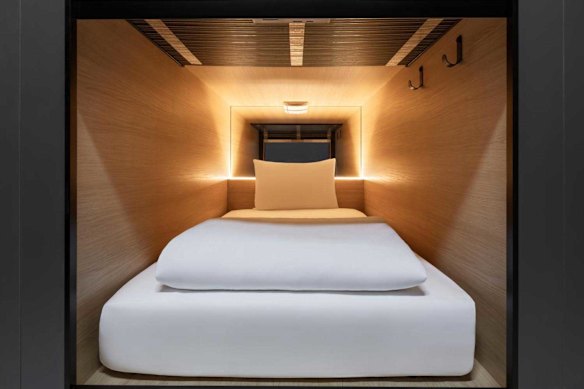 Pods at the Zedwell Capsule Hotel cost from just $A60 per night.