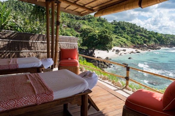 The al fresco spa pavilion at Nihi Sumba resort, Sumba, Indonesia.