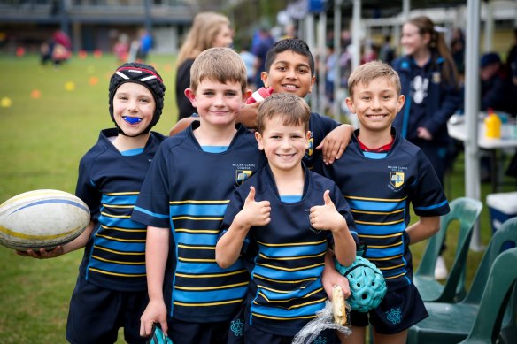 Boys from William Clark College at Hills Gala Day.