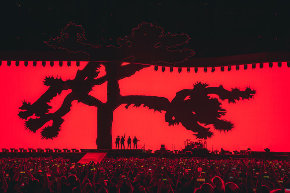The Joshua Tree tour features the largest cinematic screen ever used for a concert.