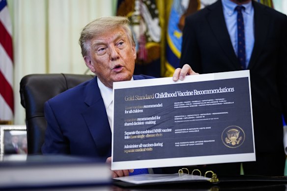 Trump has issued an executive order to establish a “gold standard” vaccination schedule for children.