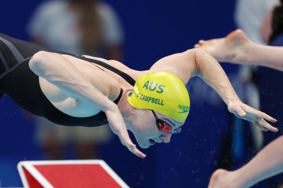 Cate Campbell turned to Helen Reddy’s music in Tokyo.