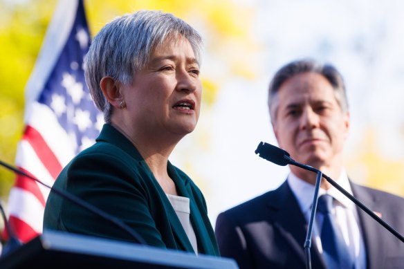Penny Wong and US Secretary of State Antony Blinken in July.