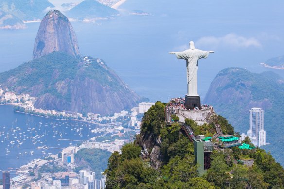 On top of the world … Christ the Redeemer statue in Rio de Janeiro.