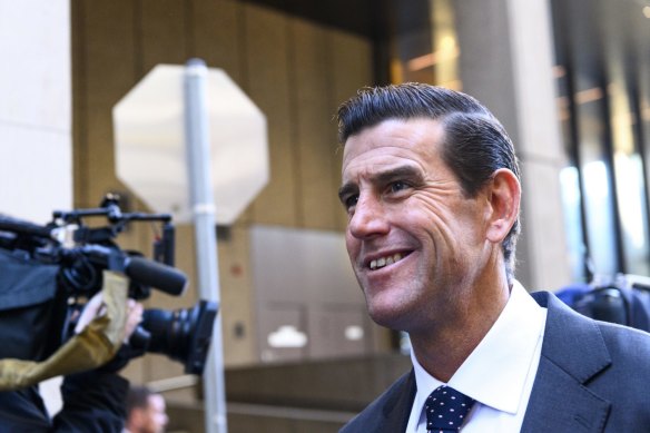 Ben Roberts-Smith leaving the Federal Court in Sydney in 2021.