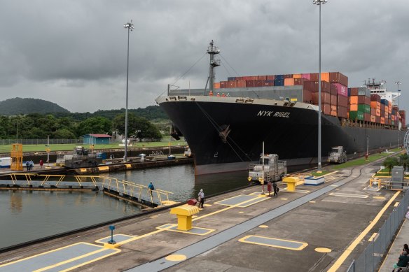 It takes about 190 million litres of fresh water to move a vessel through one of the Panama Canal’s locks, with only about 60 per cent of the water recovered.