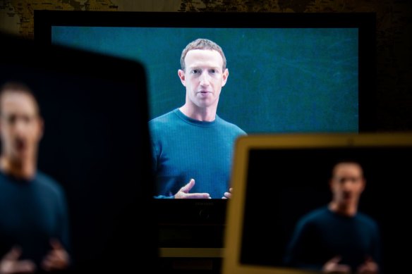 Meta chief executive Mark Zuckerberg during a virtual event in October.