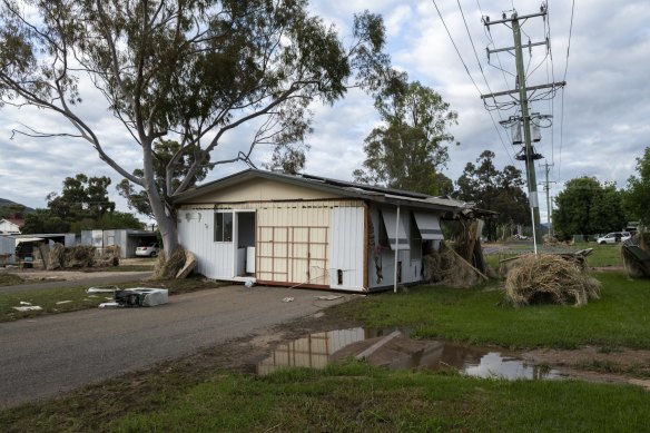 Flashed flooding in Eugowra on Monday has destroyed the town. Some houses were washed off their foundations. 