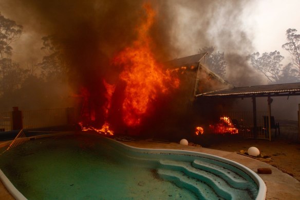 Homes have been lost in areas such as Buxton, south-west of Sydney, already this fire season. 