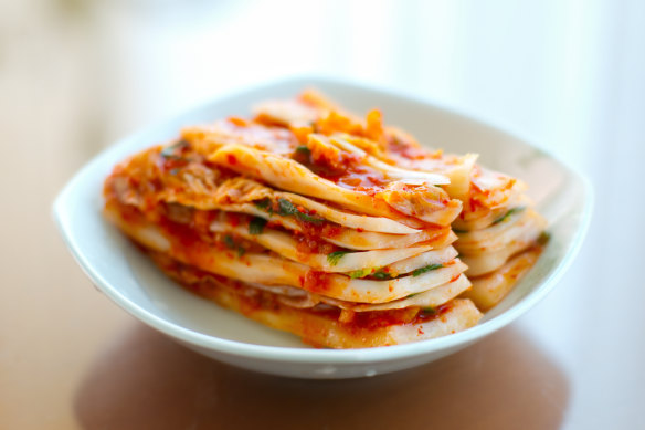 Fermented foods are in: kimchi.