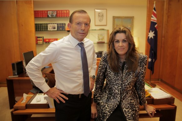 Peta Credlin and former prime minster  Tony Abbott.