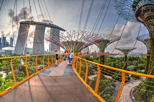 Walk off lunch at Singapore’s spectacular Gardens by the Bay.