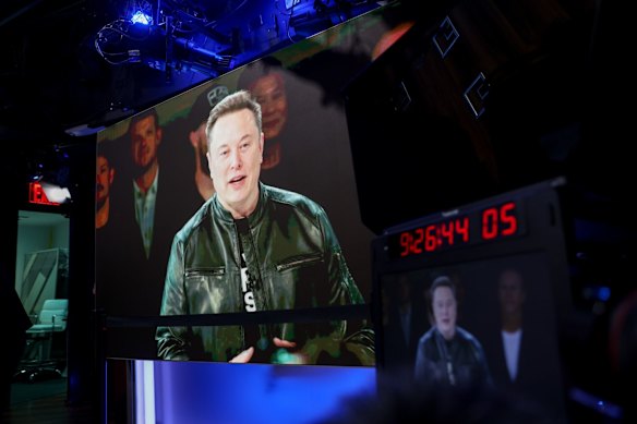 Elon Musk appeared via video link when SpaceX launched.