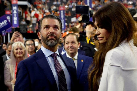 Break-up rumours have been swirling for mo<em></em>nths around the relatio<em></em>nship between Trump Jr and Guilfoyle. 