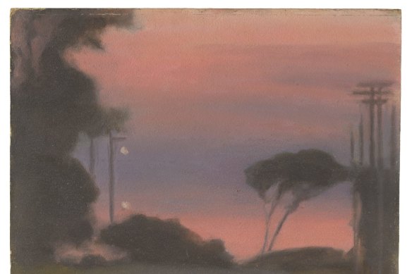 Clarice Beckett, Evening landscape, c 1925