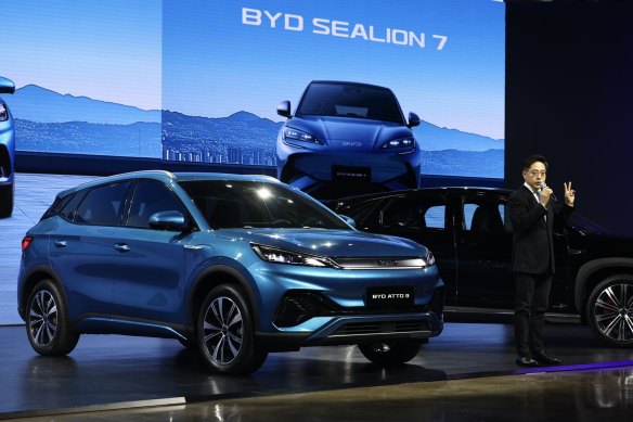 BYD sold more than 318,000 EVs last month, up 161 per cent from a year earlier.