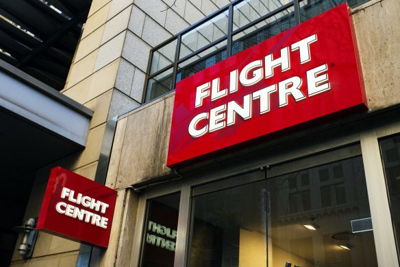 Flight Centre gained 4 per cent on Thursday, after upgrading its full-year profit guidance for the second time.