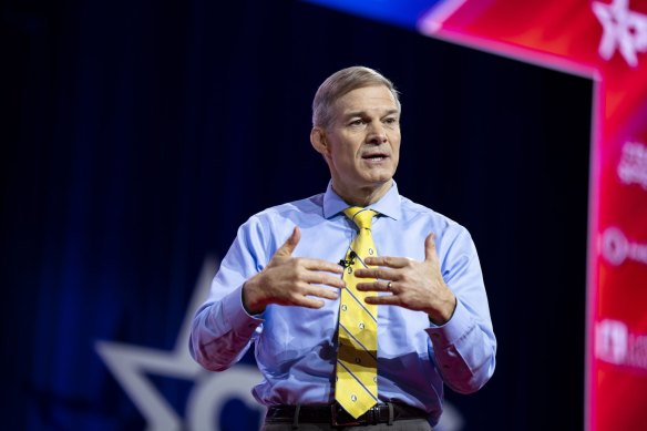 Representative Jim Jordan, a Republican from Ohio, during the Conservative Political Action Conference (CPAC) in National Harbour, Maryland, in March.