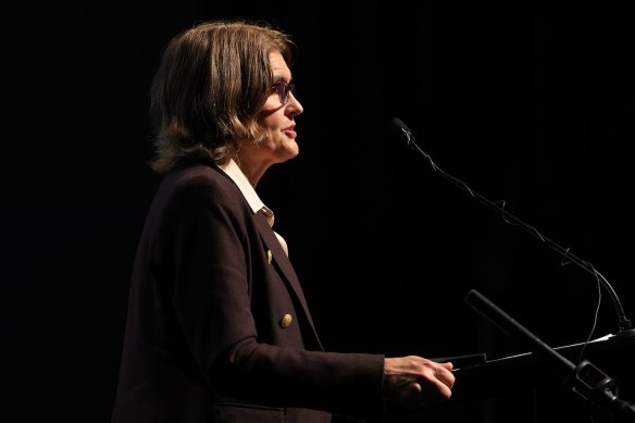 RBA governor Michele Bullock says the bank is mindful of trying to bring inflation down without damaging the jobs market.