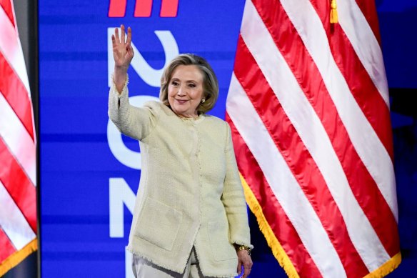 Former US secretary of state Hillary Clinton says the Democrats have Donald Trump “on the run”.