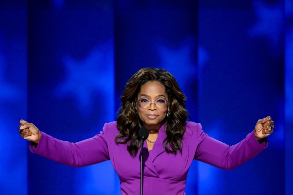 Iconic entertainer Oprah Winfrey making a surprise appearance at the convention.