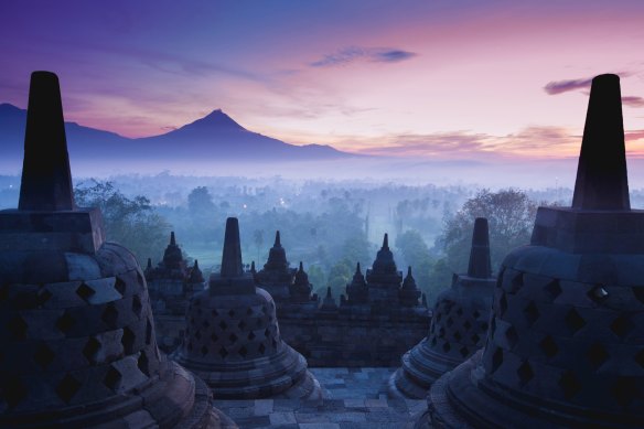 Borobudur Temple at Yogyakarta.