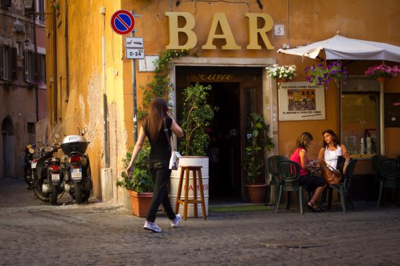Head to Rome’s Trastevere district for a meal.
