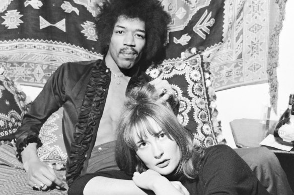 "To me, when he walked in the room, he was just Jimi": Kathy Etchingham with Jimi Hendrix in 1969.