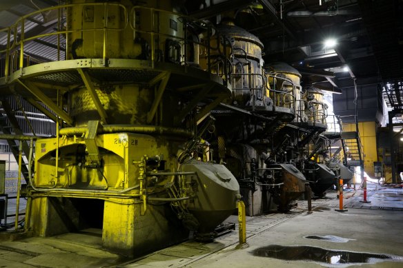 The pulverising mills at Liddell Power Station in the Hunter Valley.