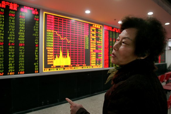 China’s sharemarkets slumped on the news.