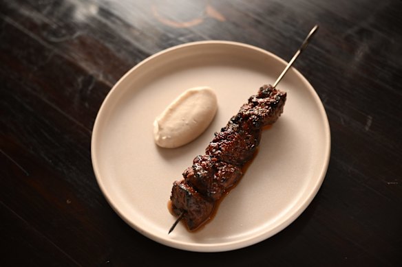 Kangaroo on a skewer.