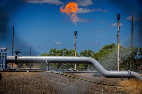 A surface-to-inseam (SIS) well at the Anglo American Plc Moranbah North coal mine in Moranbah, Queensland.