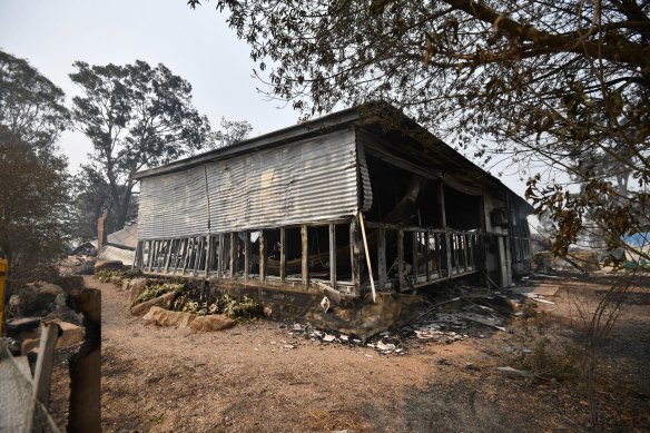 The burnt Clifton Creek primary school.