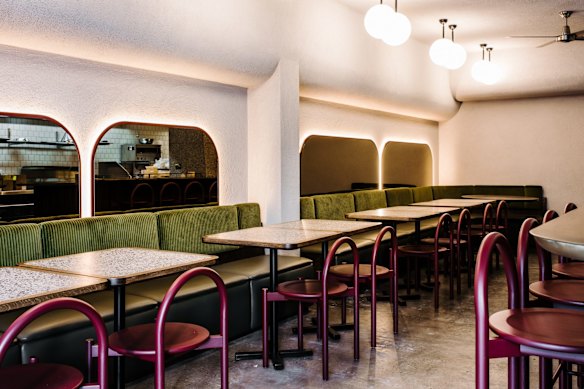 The interiors are like an American diner. 