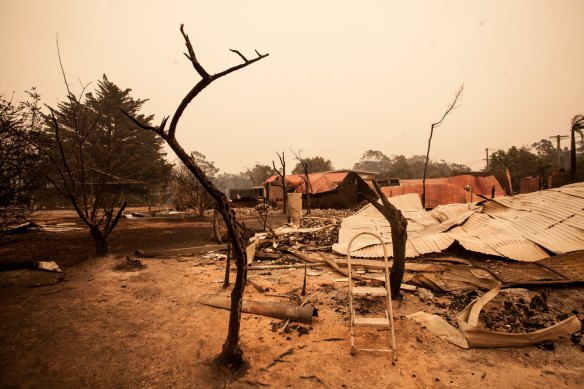 Fire damage in Mallacoota.