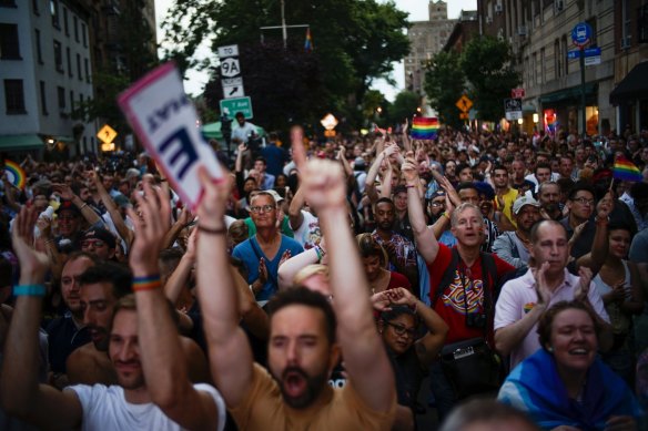 Thousands converge on New York City’s Stonewall Inn in 2019 for the 50th anniversary of the rebellion that catalysed a movement for LGBTQ liberation.