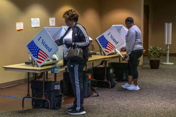 Voters cast their ballots at a polling station in Rock Hill, South Carolina.