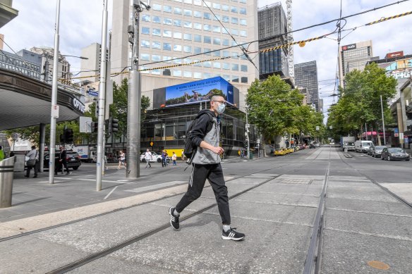 The corner of Bourke and Elizabeth streets on Wednesday.