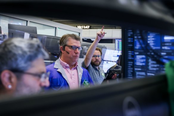 Wall Street swung between gains and losses throughout the session.