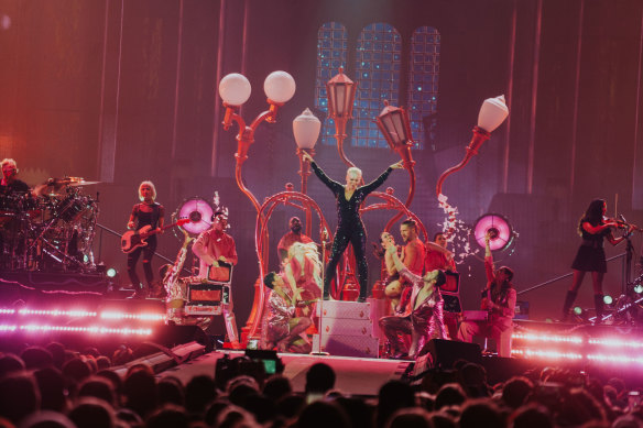 P!nk at Melbourne’s Rod Laver Arena on her previous tour.