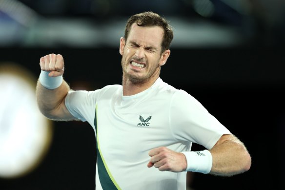 An ecstatic Andy Murray on Tuesday.