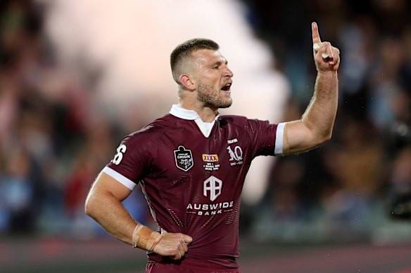 Jai Arrow during the Maroons 2020 Origin campaign.
