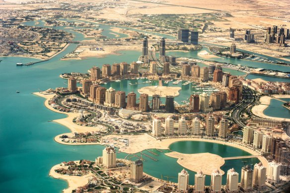 The Qatari capital of Doha.