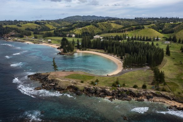 The usually idyllic Emily Bay on Norfolk Island.