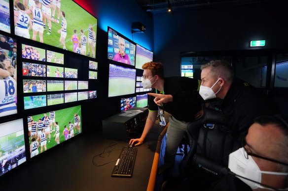 Overview of the AFL Review Center at AFL House. 