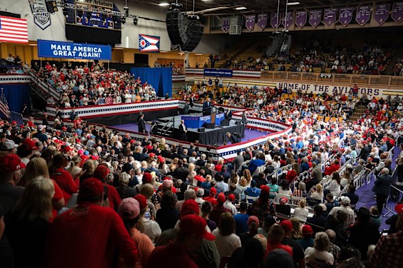 Trump has visited Ohio twice in nine days, along with other red states including Texas, Alabama, Montana, Oklahoma and Alaska.