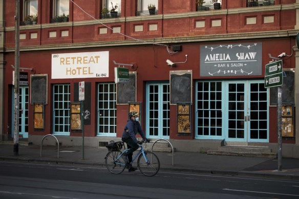 Pubs such as the Retreat Hotel in  Brunswick remain closed under Melbourne's stage four lockdown.